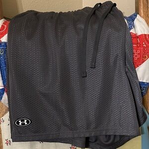 Under Armour Men's Athletic Mesh Shorts in Charcoal Black